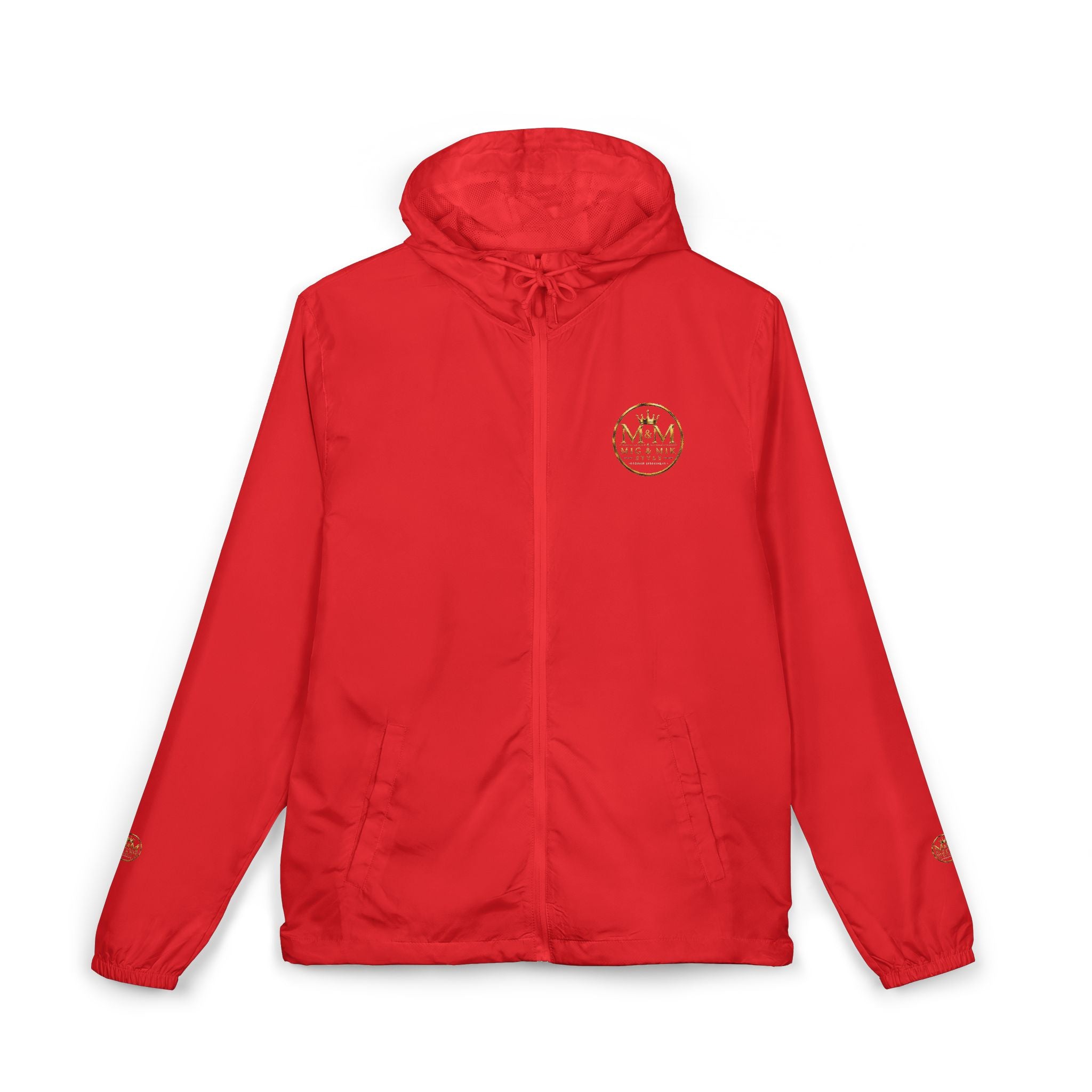 Crown Logo Windbreaker Jacket — White Luxury Monogram Shell
