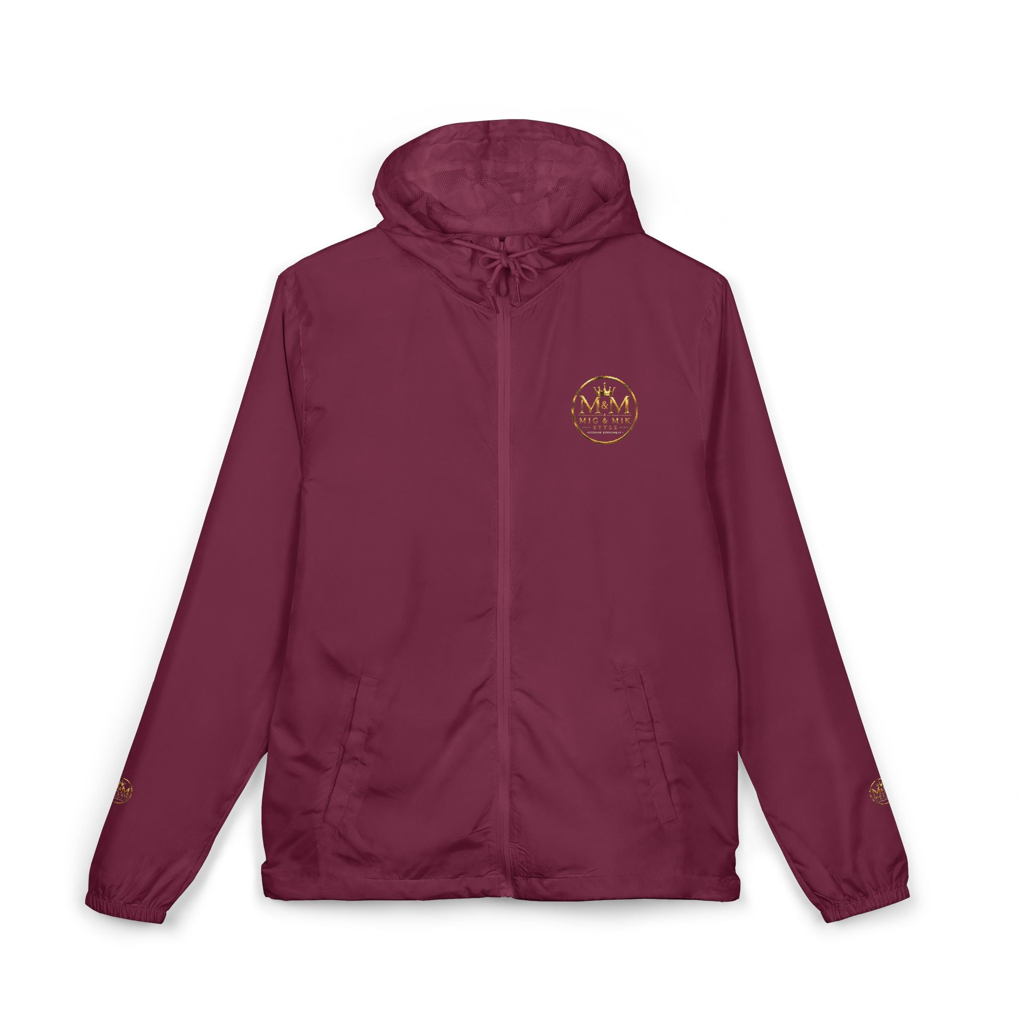 Crown Logo Windbreaker Jacket — White Luxury Monogram Shell