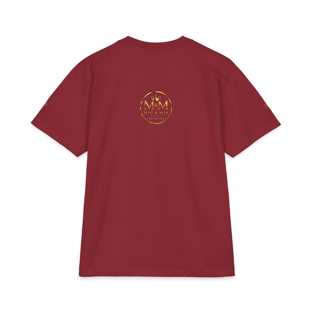 M&M Club Vintage Logo T‑Shirt — Minimal Gold Crest Cotton Tee
