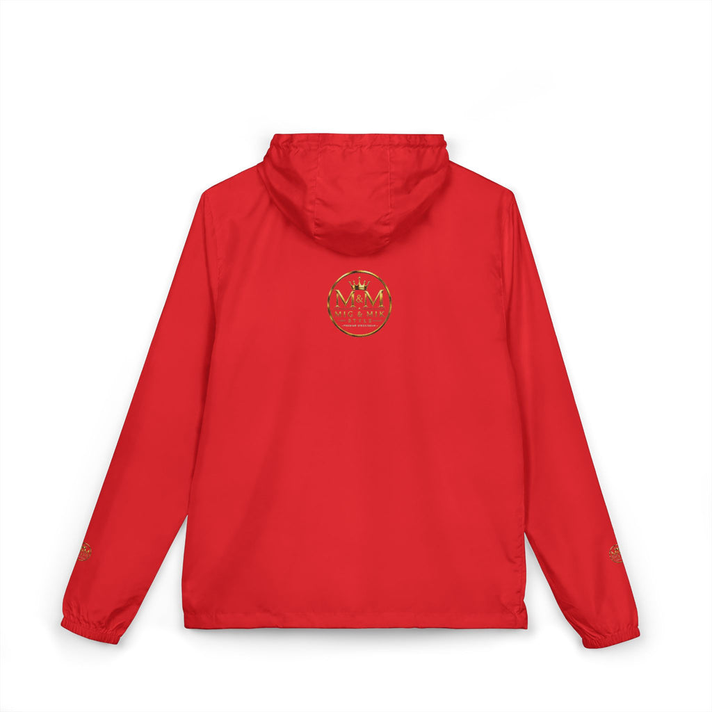 Crown Logo Windbreaker Jacket — White Luxury Monogram Shell