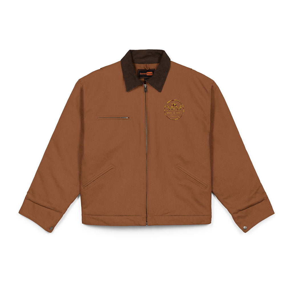 🏆 MIG & MIK STYLE Premium Heritage Work Jacket – Brown Gold Luxury Edition