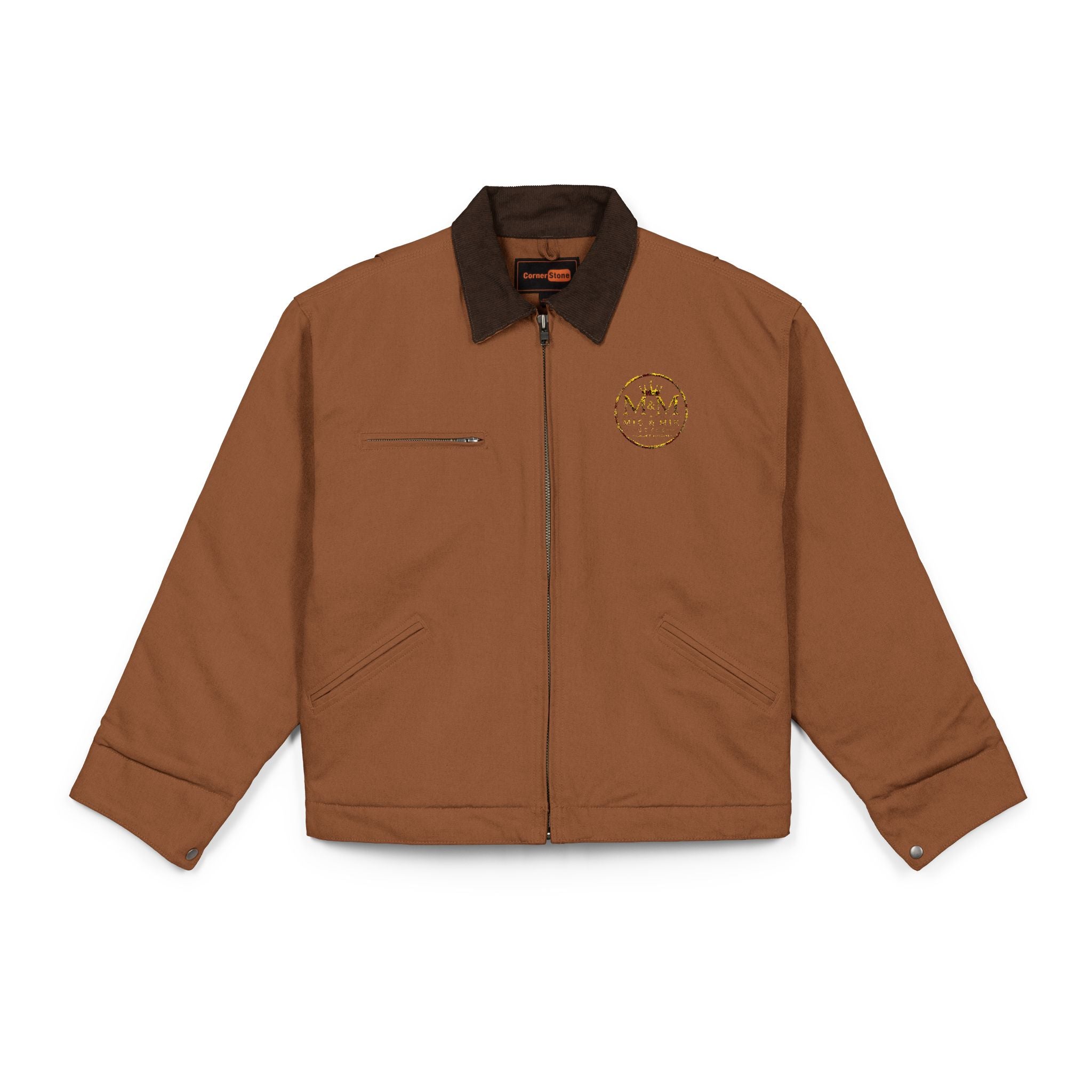 🏆 MIG & MIK STYLE Premium Heritage Work Jacket – Brown Gold Luxury Edition