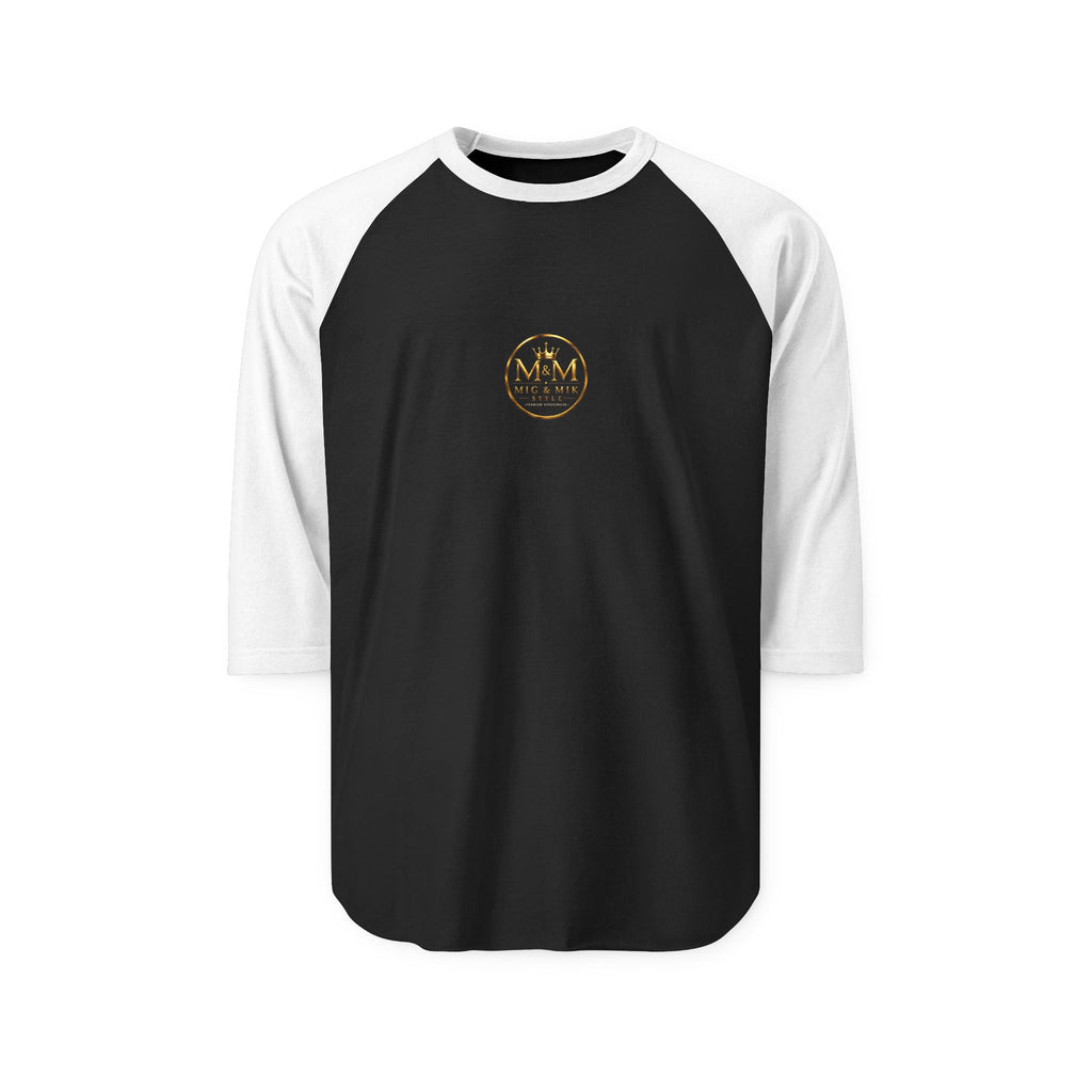 Raglan Shirt — Gold Crown Vintage Emblem Baseball Tee