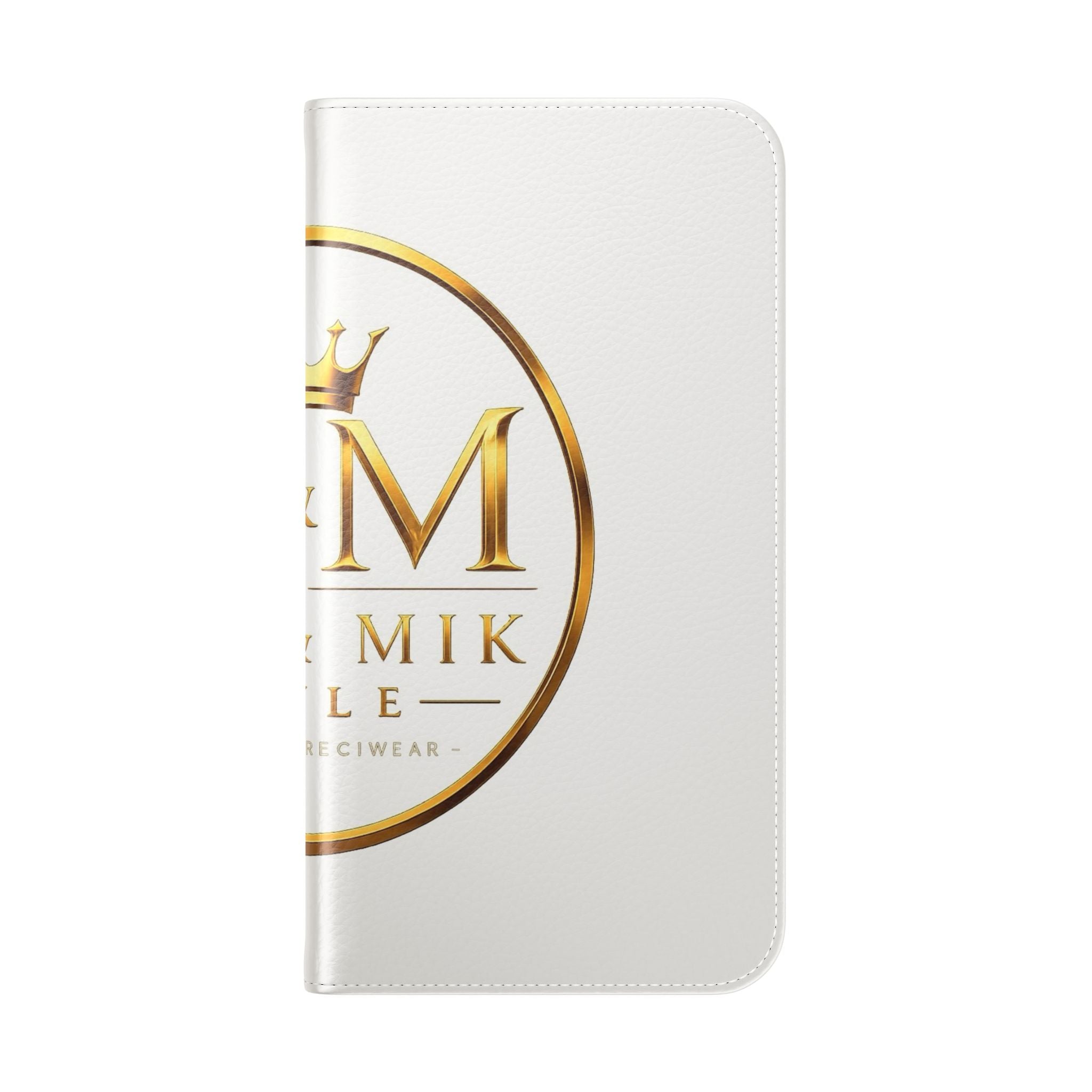 M&M Gold Crest Flip Phone Case — Luxury Wallet Flip Case with Card Slots