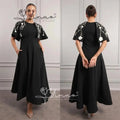 customized   Evening Dress Women Prom Gown FormalScoop Neckline A-line Ankle Length Skirts Applique Bespoke
