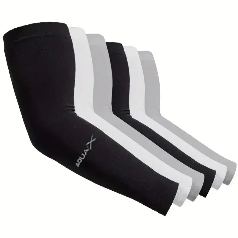 3 Pairs Cooling Breathable Arm Sleeves Anti‑UV Sun Protection Covers For Men Women Driving Golf Cycling Sports
