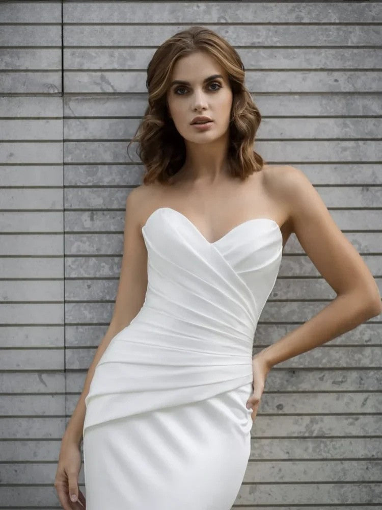 MIG & MIK STYLE™ Minimalist Satin Mermaid Wedding Gown