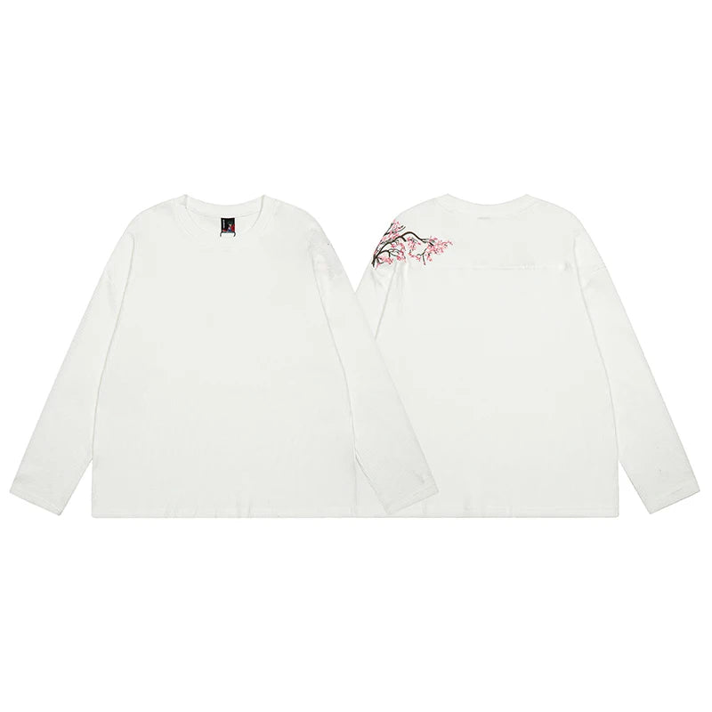Cherry Blossom Embroidered Waffle Tee — MIG & MIK STYLE™