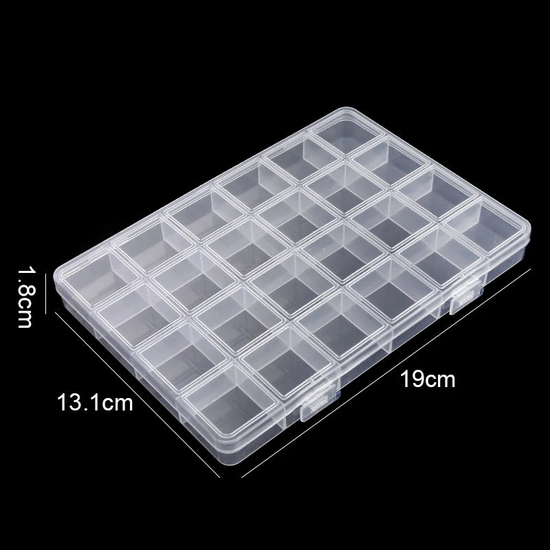 Transparent Clear Plastic Empty Jewelry Storage Organizer Container Display Case For Earrings Loose Beads Craft Supplies