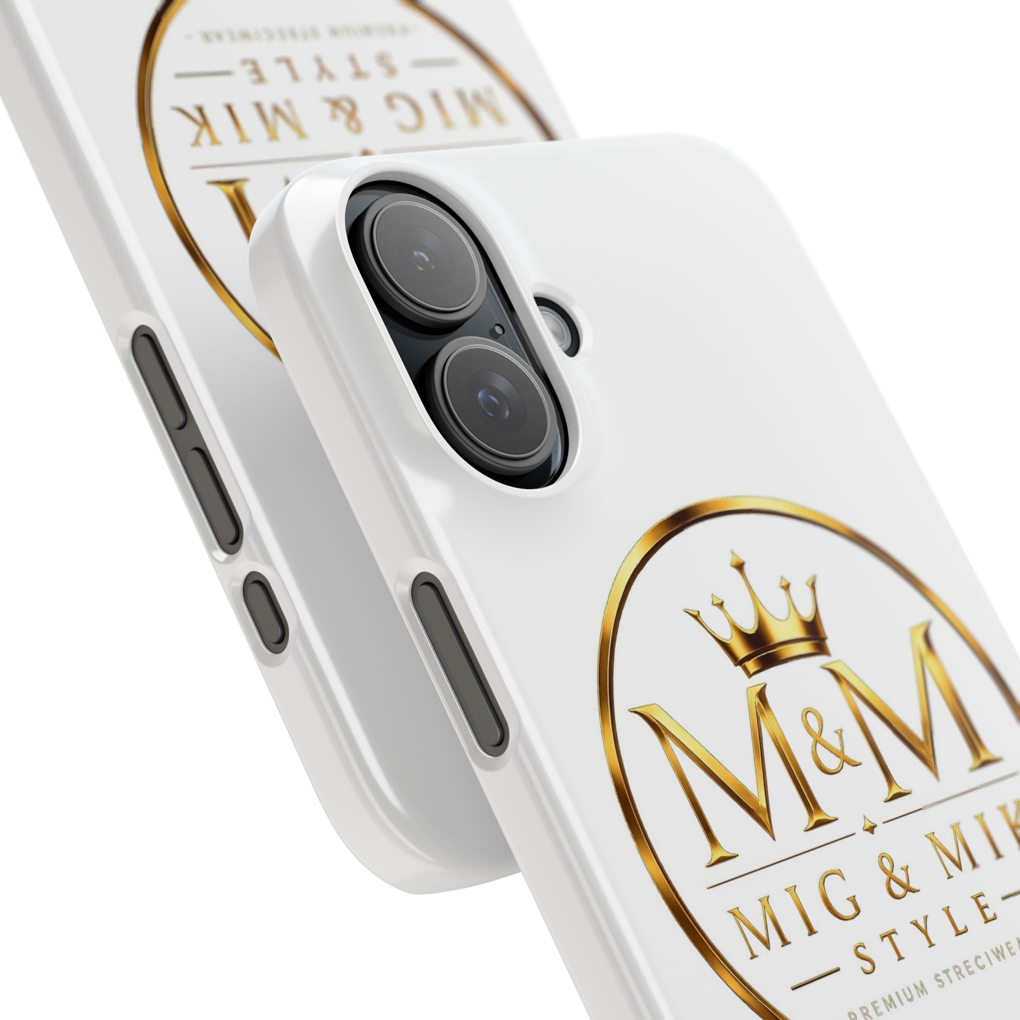 Slim Phone Case — M&M Mig & Mik Style Gold Crest