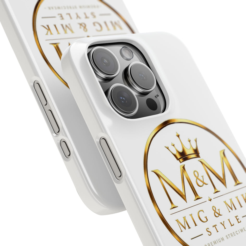 Slim Phone Case — M&M Mig & Mik Style Gold Crest