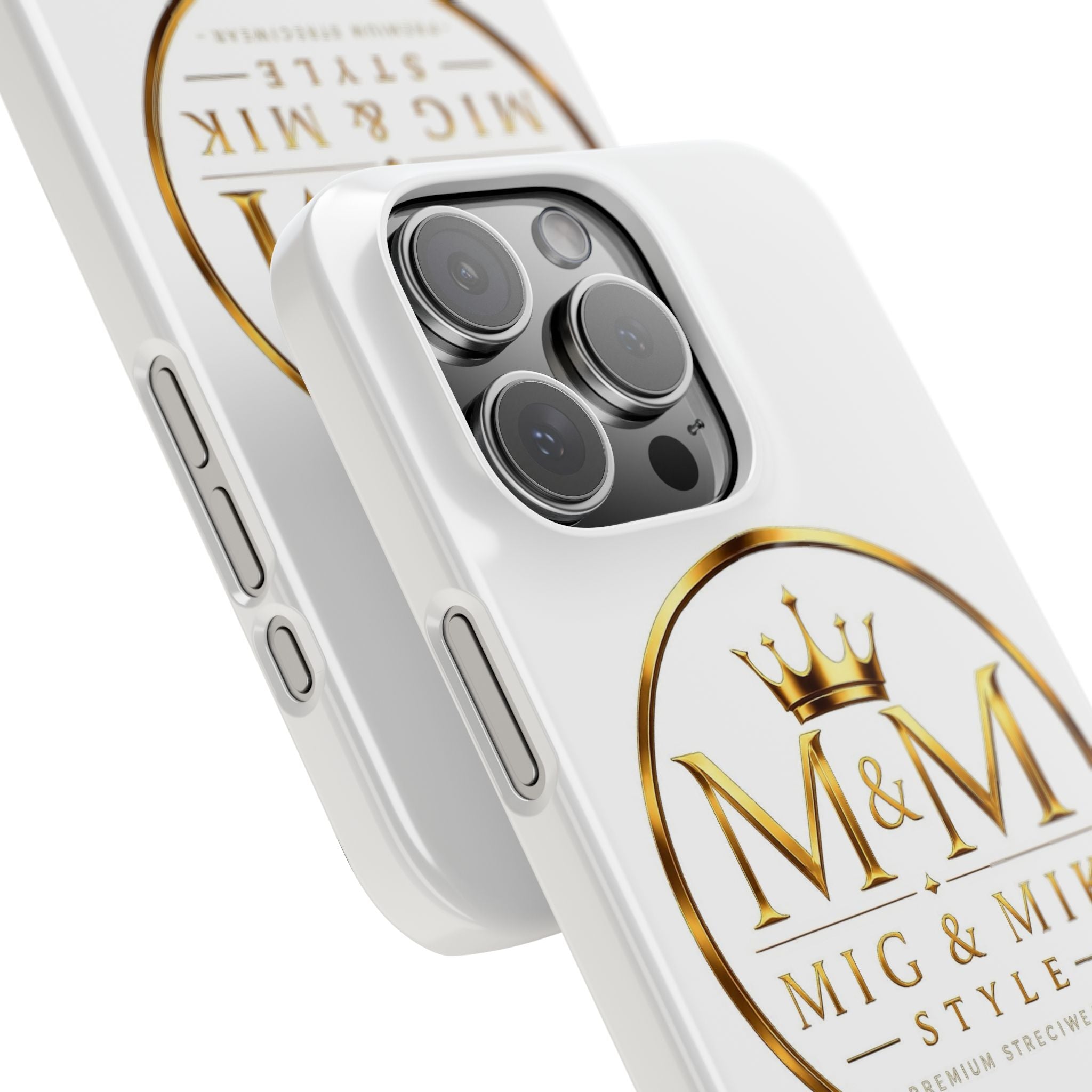 Slim Phone Case — M&M Mig & Mik Style Gold Crest