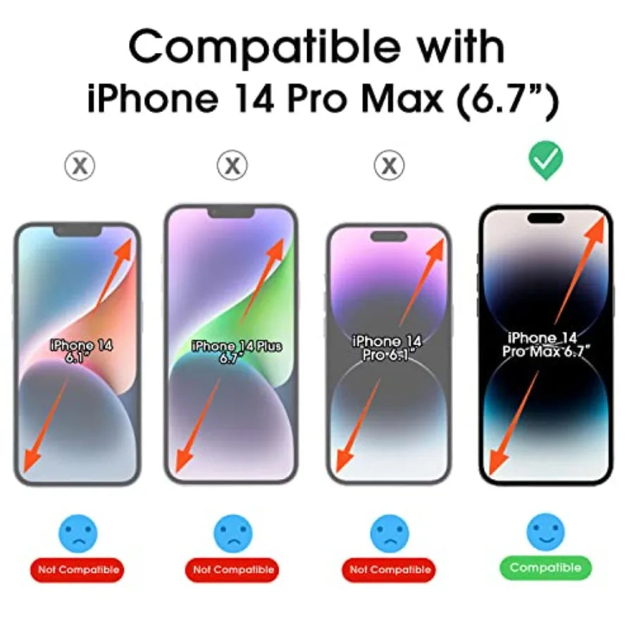 Uto-Lignmnt Ontouh or Iphon 14 Pro Mx [6.7''] Screen Protector, Tempered Glass, 30 Seconds Installation, Ul R, S Rinly, Anti-Scratch 2 Pk