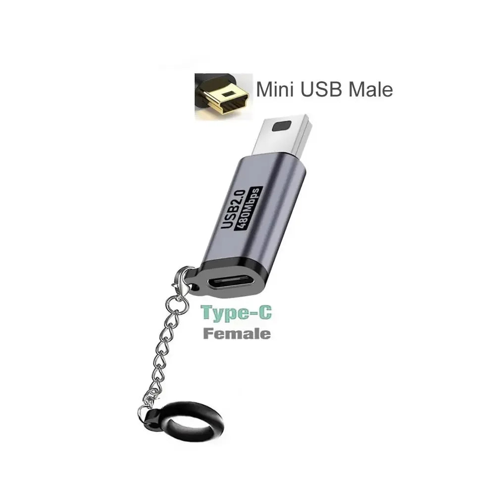 USB-C Adapter Type C Female To Micro / Mini USB Converters For iPhone 14 13 Xiaomi Samsung For Lightning Male Charger Adapter
