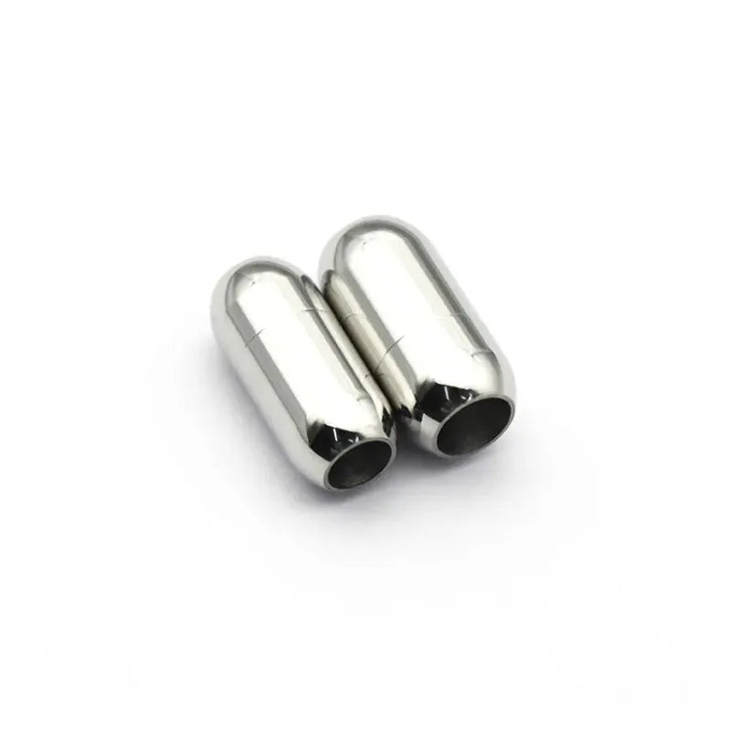 5Pcs/Lot Stainless Steel Magnetic Clasps End Hole 5mm 6mm 8mm for Leather Cord Buckle Bracelet DIY Connectors Jewelry Making