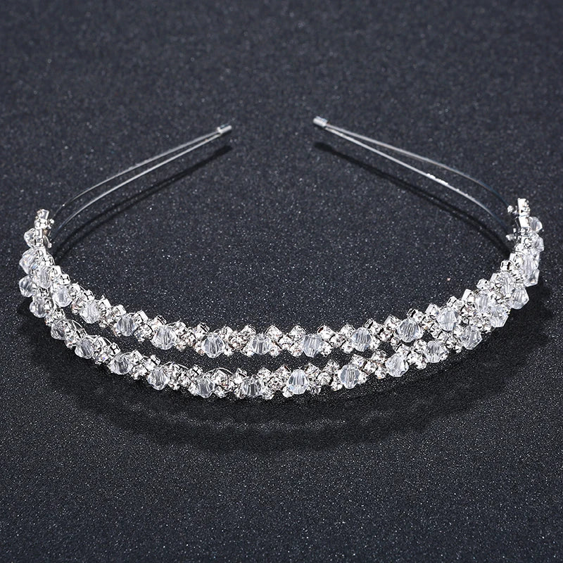 Classic Double Rhinestone Hair Bands Xoxo Holiday Gifts for Friends Bridal Wedding Headpieces Hair Accessories Free Shipping