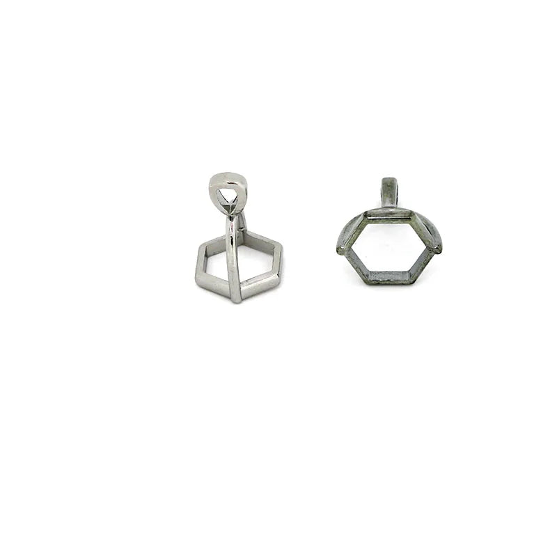 MIG & MIK STYLE™ Hexagonal Gemstone Pendant Caps (20-Piece Set)