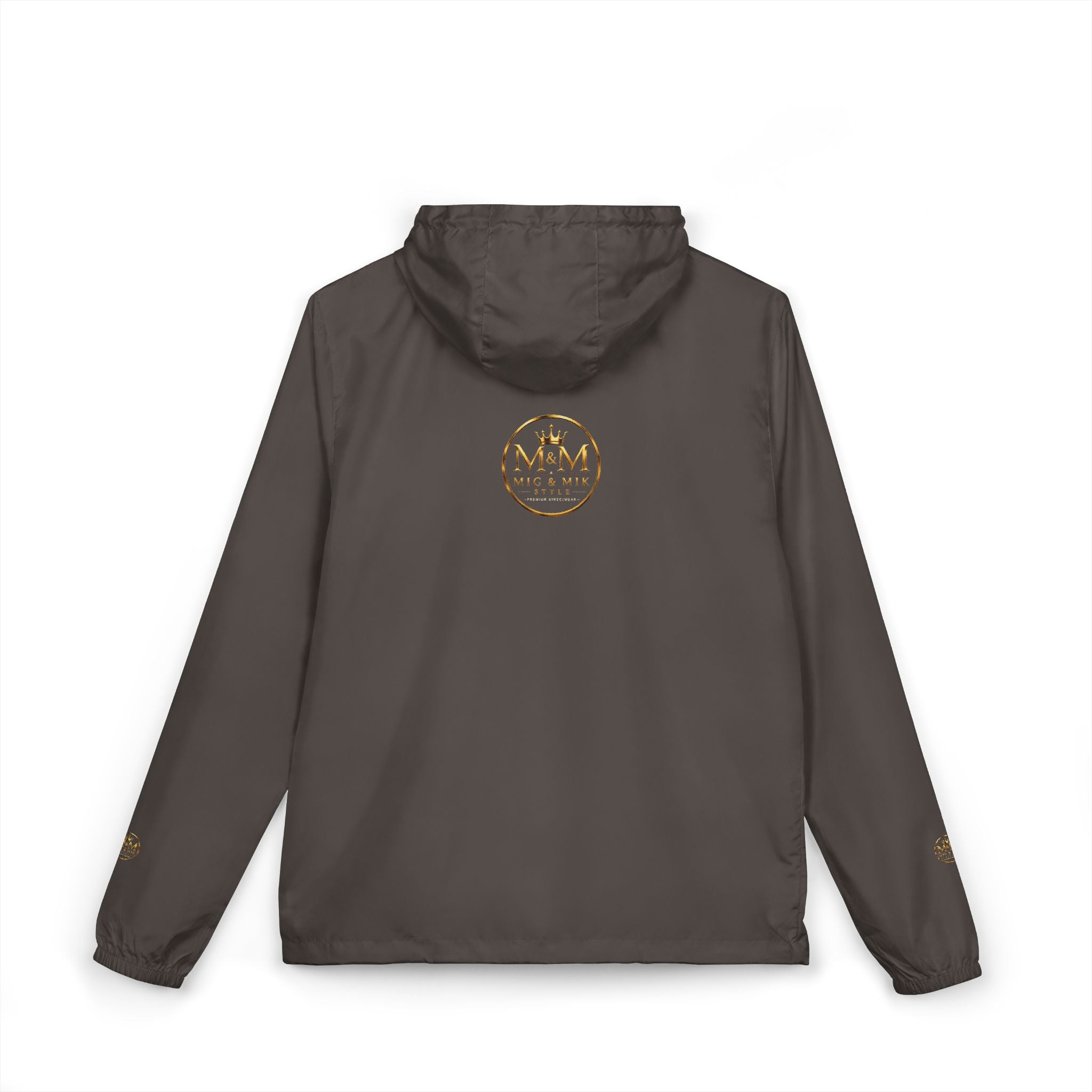 Crown Logo Windbreaker Jacket — White Luxury Monogram Shell