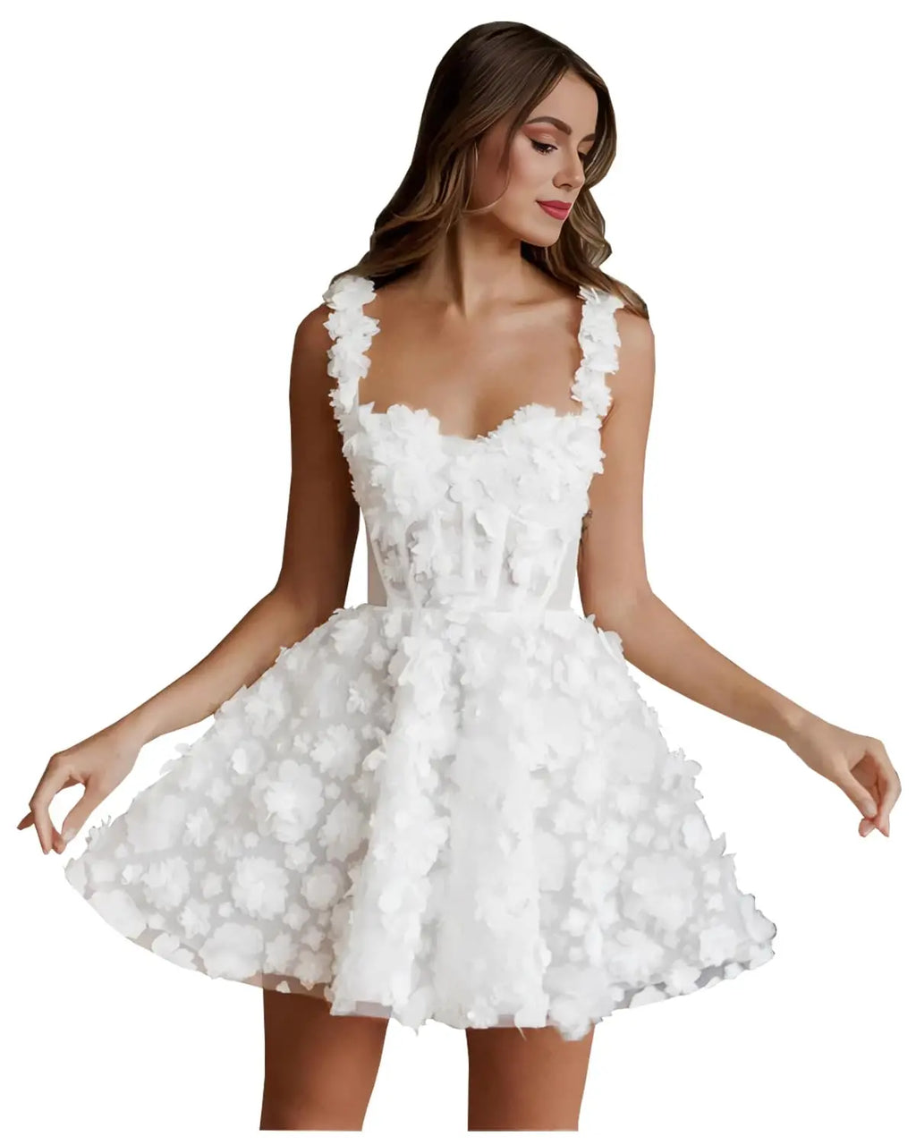 Short Tulle Embroidery Wedding Dresses for Bride Mini Corset Lace Applique Bridal Dress Boho Beach Wedding Gowns Party Dresses