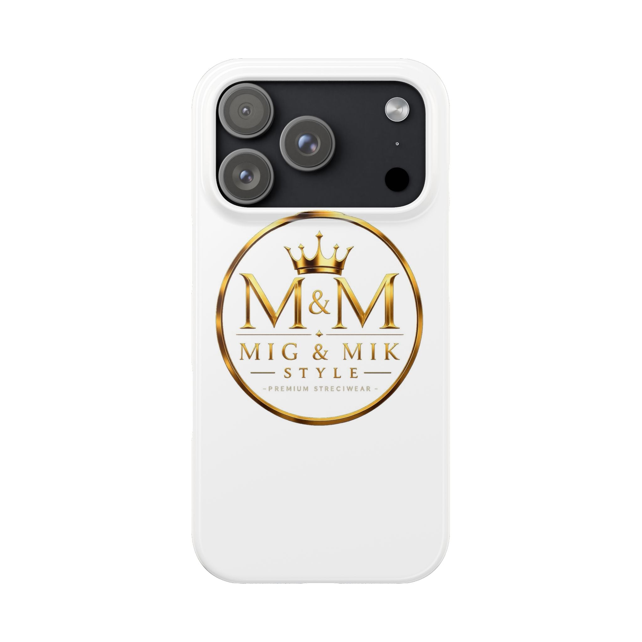 Slim Phone Case — M&M Mig & Mik Style Gold Crest