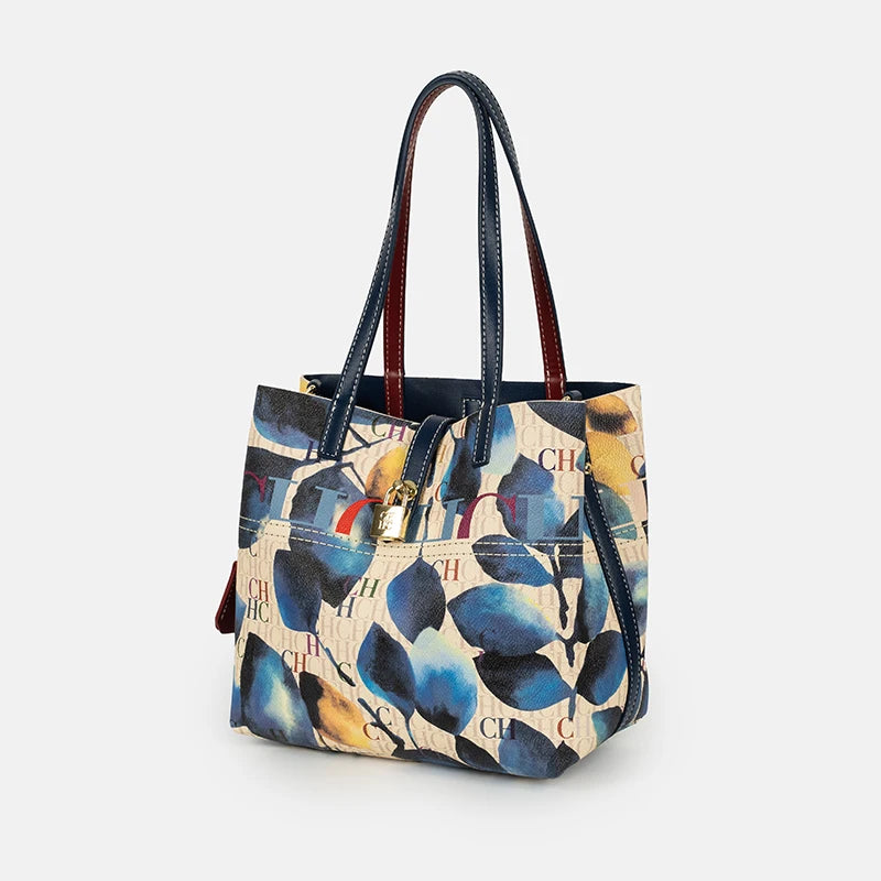MIG & MIK STYLE™ Multicolor Monogram Tote Bag
