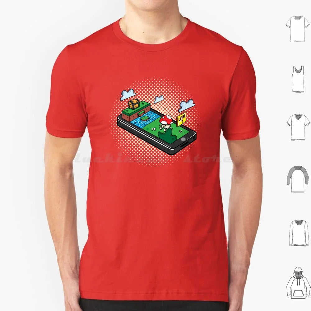 Gaming 3d Gaming T Shirt 6xl Cotton Cool Tee Gaming 3d 3 Dimensional Game Mobile Game Cellphone Entertainment Leisure Pastime