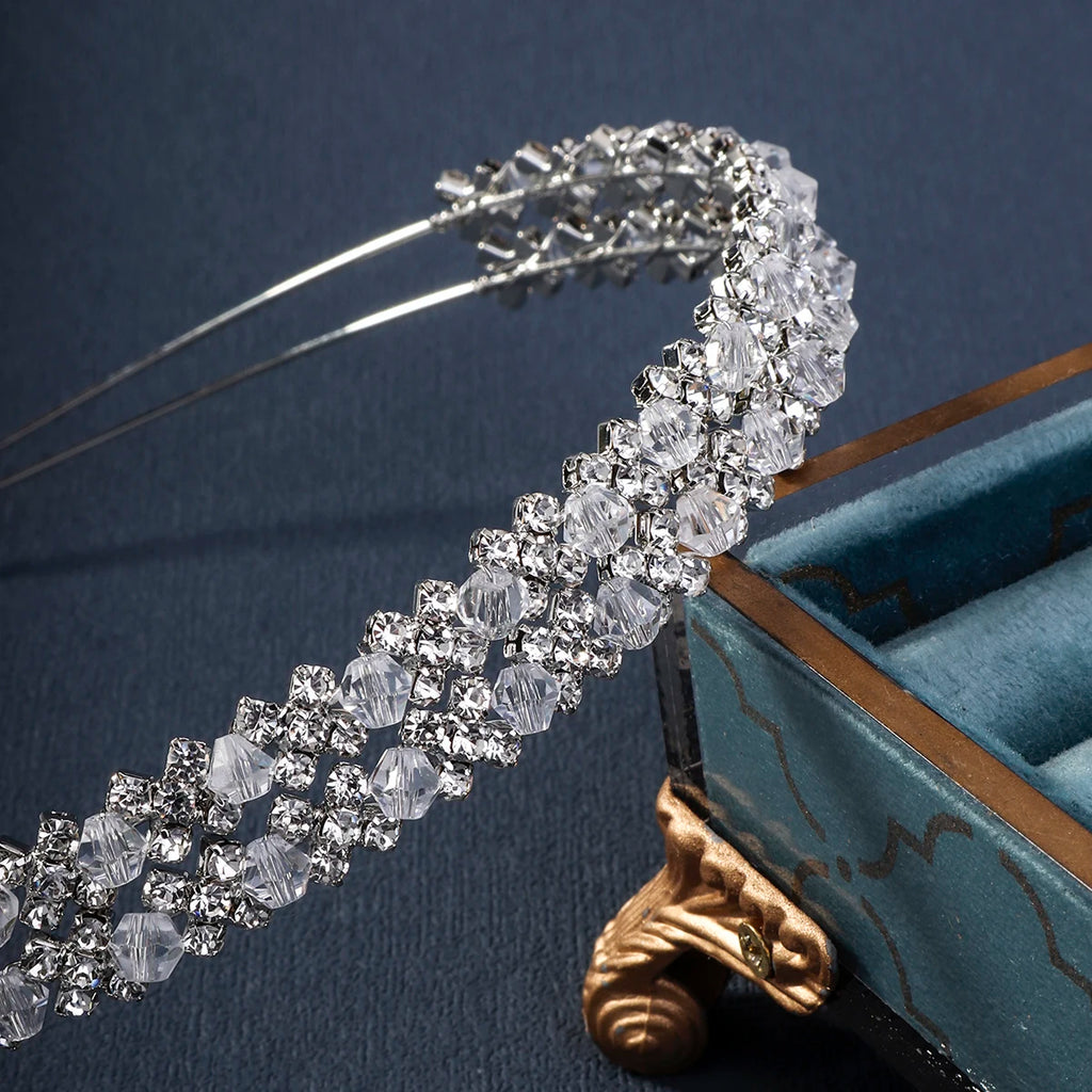 Classic Double Rhinestone Hair Bands Xoxo Holiday Gifts for Friends Bridal Wedding Headpieces Hair Accessories Free Shipping
