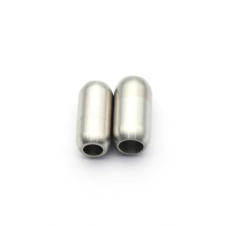5Pcs/Lot Stainless Steel Magnetic Clasps End Hole 5mm 6mm 8mm for Leather Cord Buckle Bracelet DIY Connectors Jewelry Making