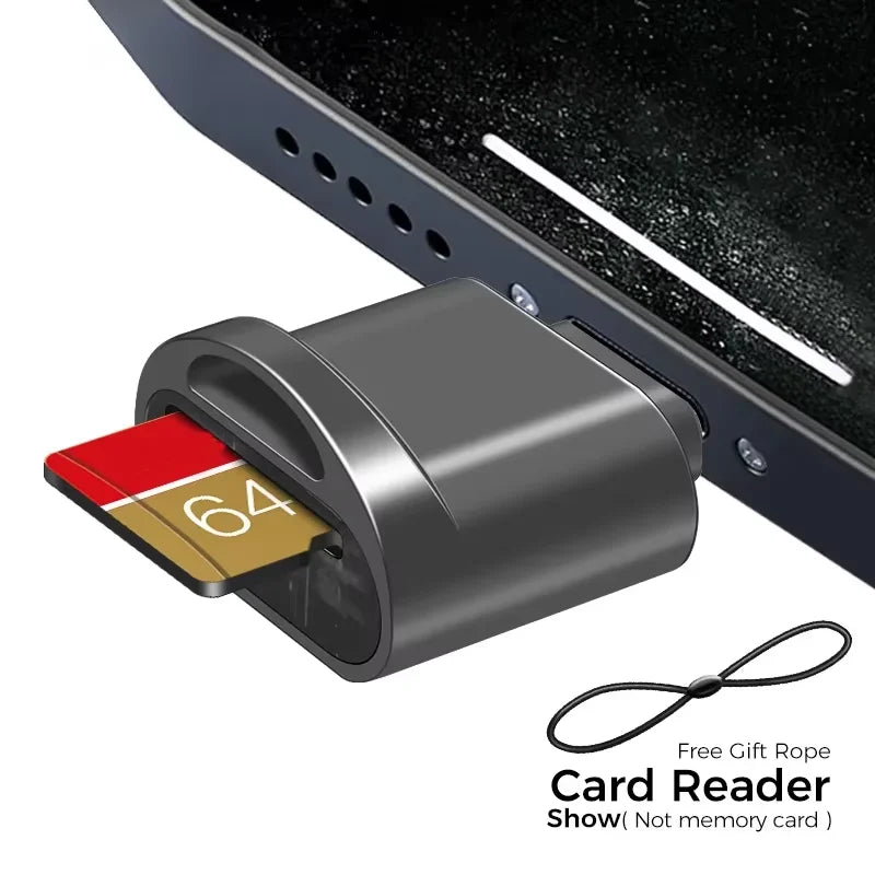 2pcs MINI SD TF Card Apple Card Reader Suitable For iPhone iPadConnectionExternal Expansion Memory Card OTG Storage Card Adapter