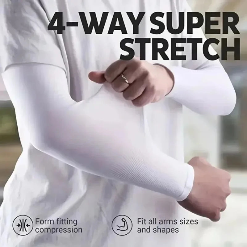 3 Pairs Cooling Breathable Arm Sleeves Anti‑UV Sun Protection Covers For Men Women Driving Golf Cycling Sports