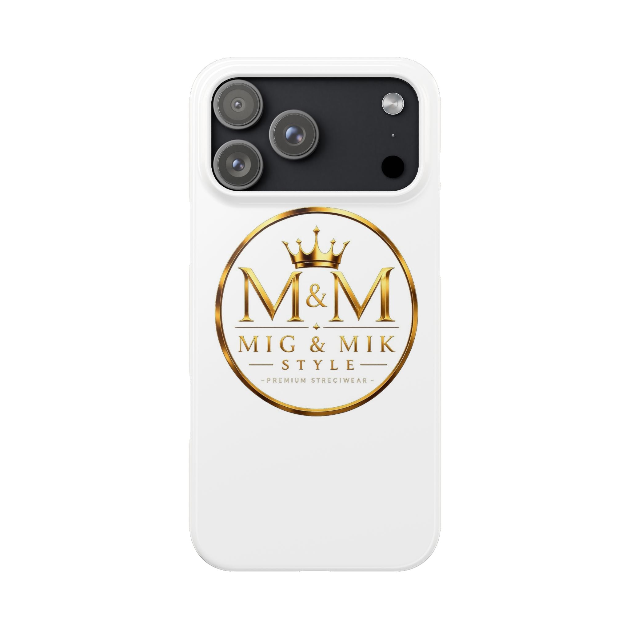 Slim Phone Case — M&M Mig & Mik Style Gold Crest