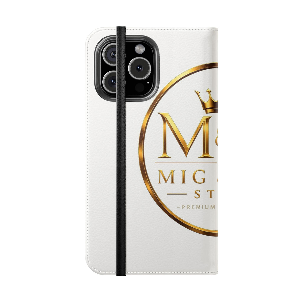 M&M Gold Crest Flip Phone Case — Luxury Wallet Flip Case with Card Slots
