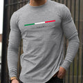 Men's Italia Print Cotton Long Sleeve Tee — MIG & MIK STYLE™