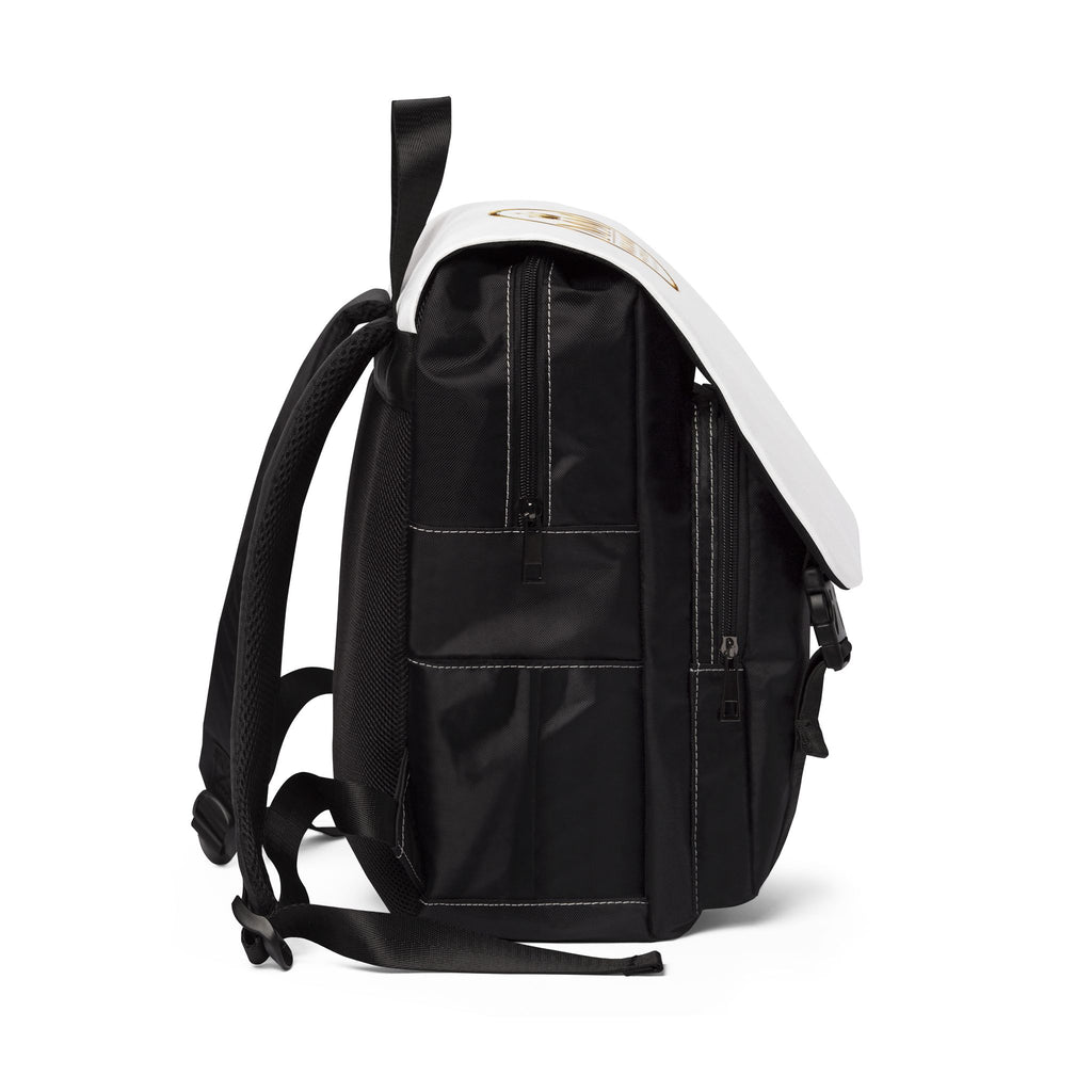 MIG & MIK STYLE Signature Luxury Backpack – Black & White Gold Edition