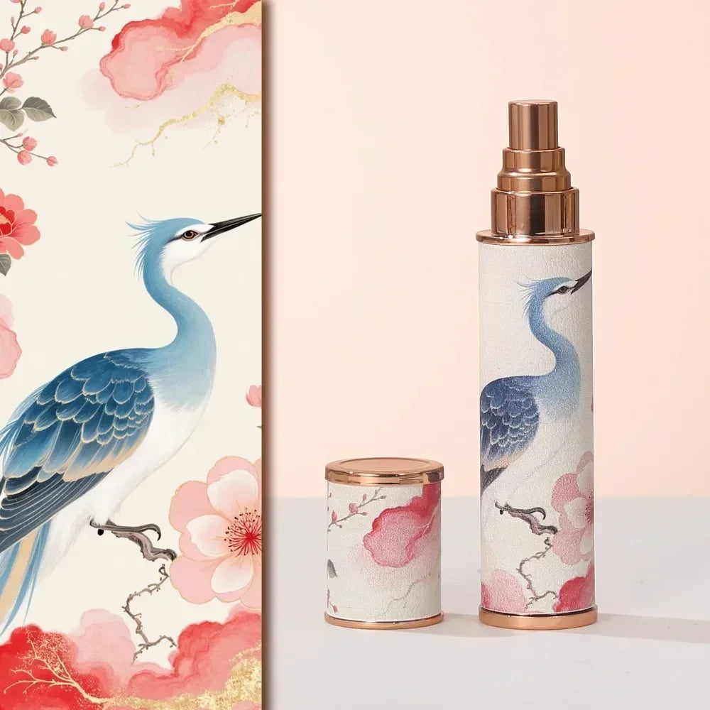 Portable PU Leather Perfume Bottle Phoenix 10ml Spray Bottle Leak-proof Empty Ultra-fine Mist Fragrance Container for Woman
