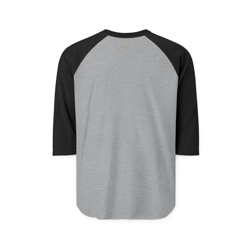 Raglan Shirt — Gold Crown Vintage Emblem Baseball Tee