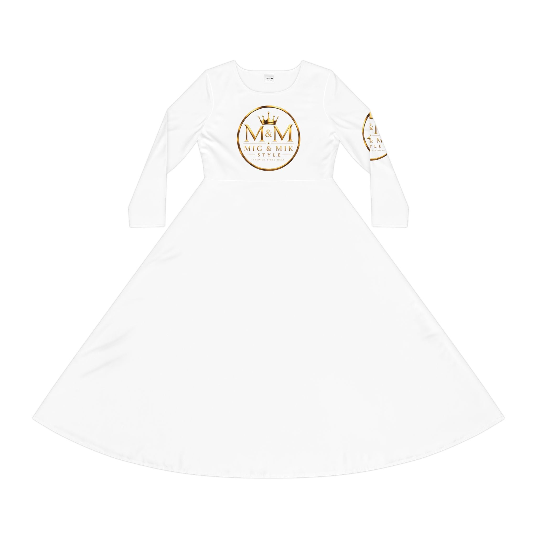 MIG & MIK STYLE Women’s Luxury Long Sleeve Dance Dress