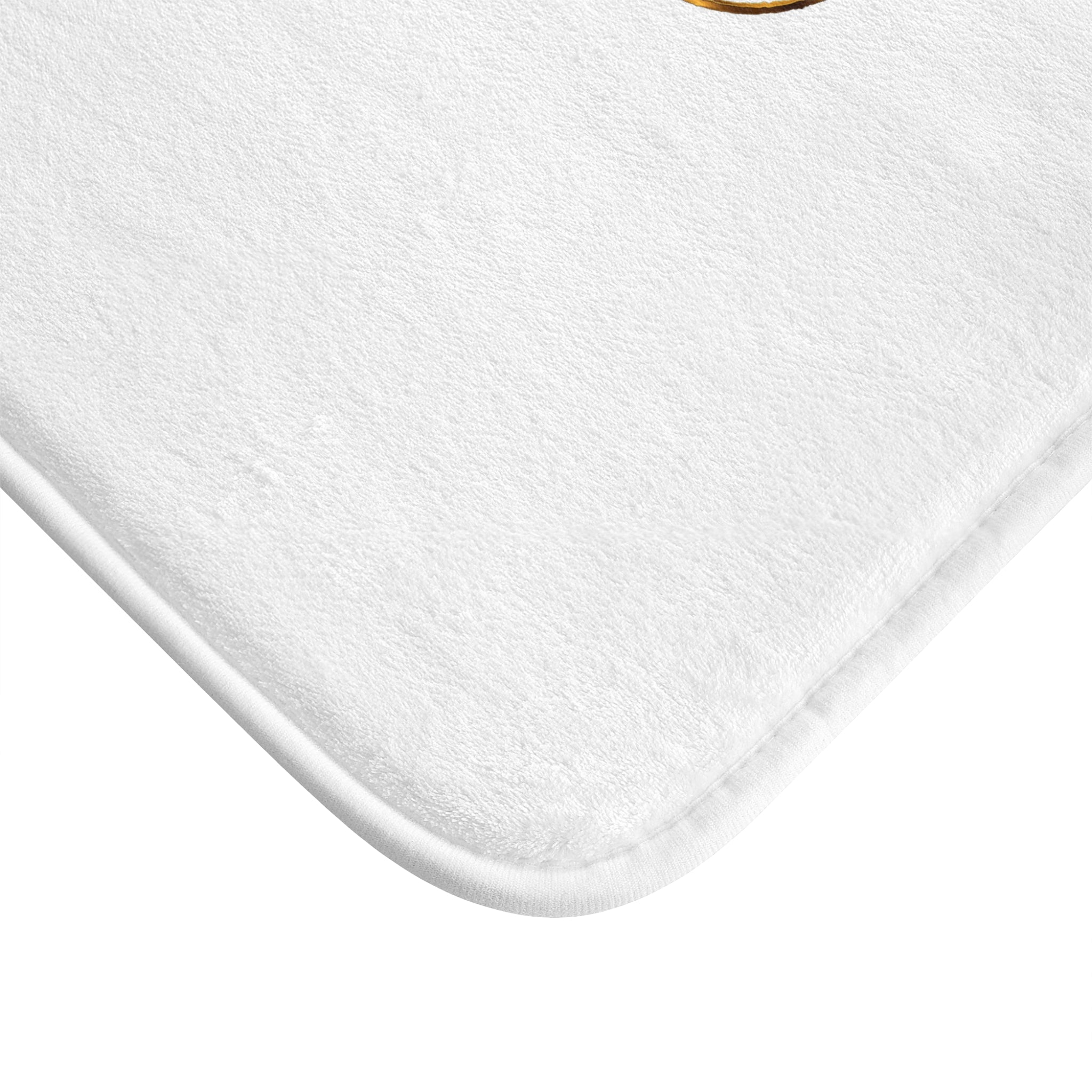 Gold Monogram Logo Bath Mat — Elegant Luxury Hotel-Style Bathroom Rug