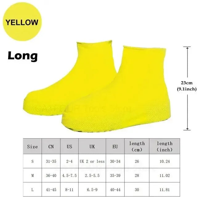 【Hot sales】Waterproof silicone shoe cover protector reusable anti-slip wear-resistant rain shoe cover for outdoor rainy days