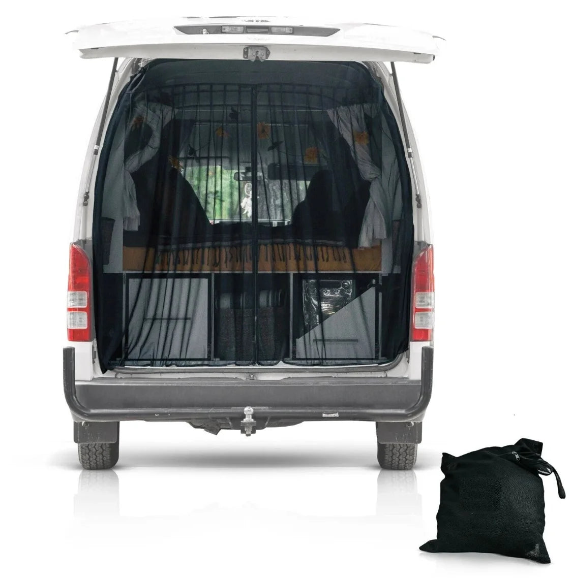 1pc RV Tailgate Barn Door Magnetic Insect Mosquito Fly Screen Net For Ford Transit VW Transporter Toyota Fiat RV Accessories