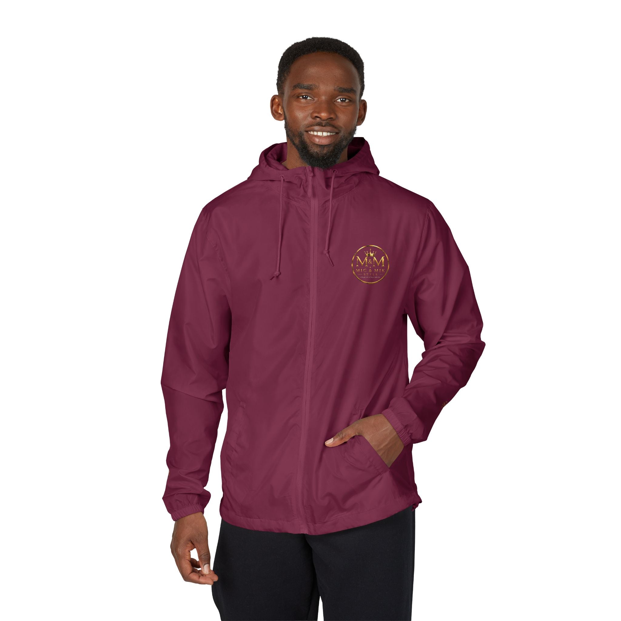 Crown Logo Windbreaker Jacket — White Luxury Monogram Shell