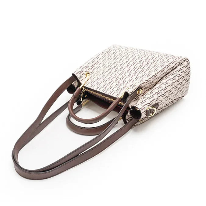 MIG & MIK STYLE™ Classic Monogram Print Shoulder Handbag
