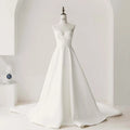 International Elegant Wedding Gown For Bride 2025 Customized A-line Strapless Wedding Dress Lace Vestido De Novia QD06236