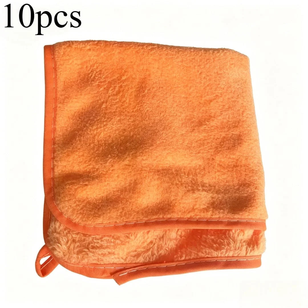 1/2/3/6/10pcs 30X60cm Microfiber Car Cleaning Towels Soft Quick Drying for Windows Mirrors Wiping Rags Double Layer Wash Cloth