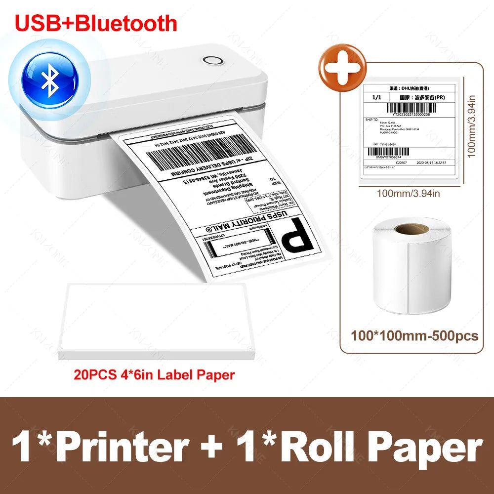 Marklife X4 Bluetooth Thermal Label Printer Small Shipping Label Printer 4X6inch Compatible with iPhone Android Mac Window