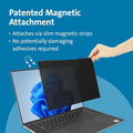 14 inch laptop privacy screen for office use, magnetic aluminum frame, black, removable 16:10 design with anti-glare and blue l