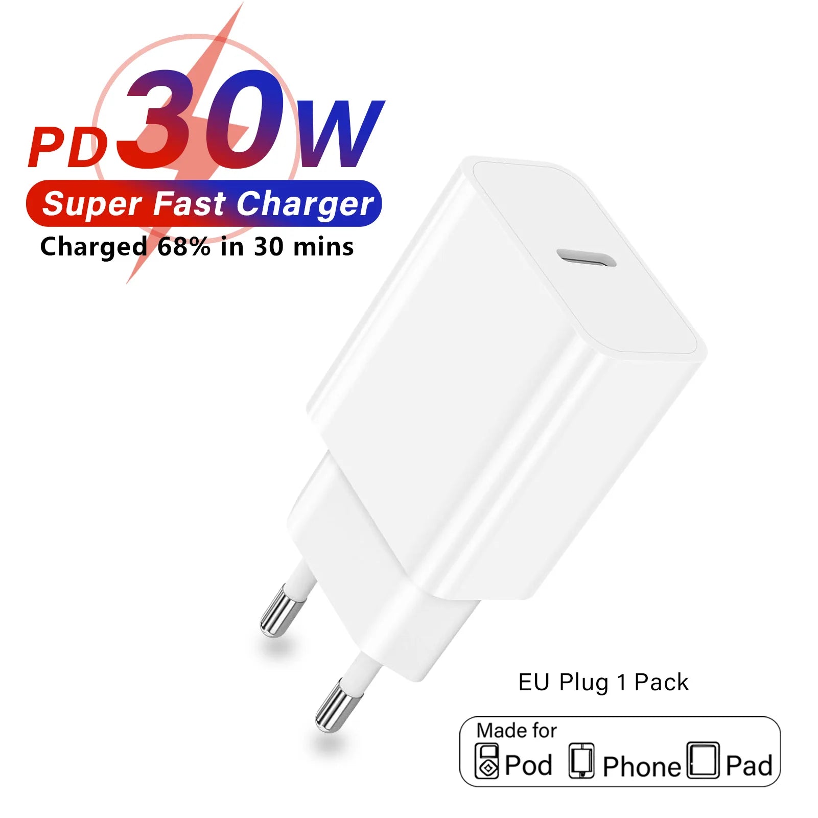 30W Android Tablet charger for Lenovo PRITOM TAB Plug for Samsung s a Tab adapter for iPad air pro mini iPhone wall charger EU