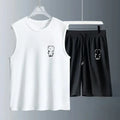 Men's Tank Top Sets 2026 Summer Quick drying seaside oversize beach Y2k tracksuits Breathable sports  running jogging set