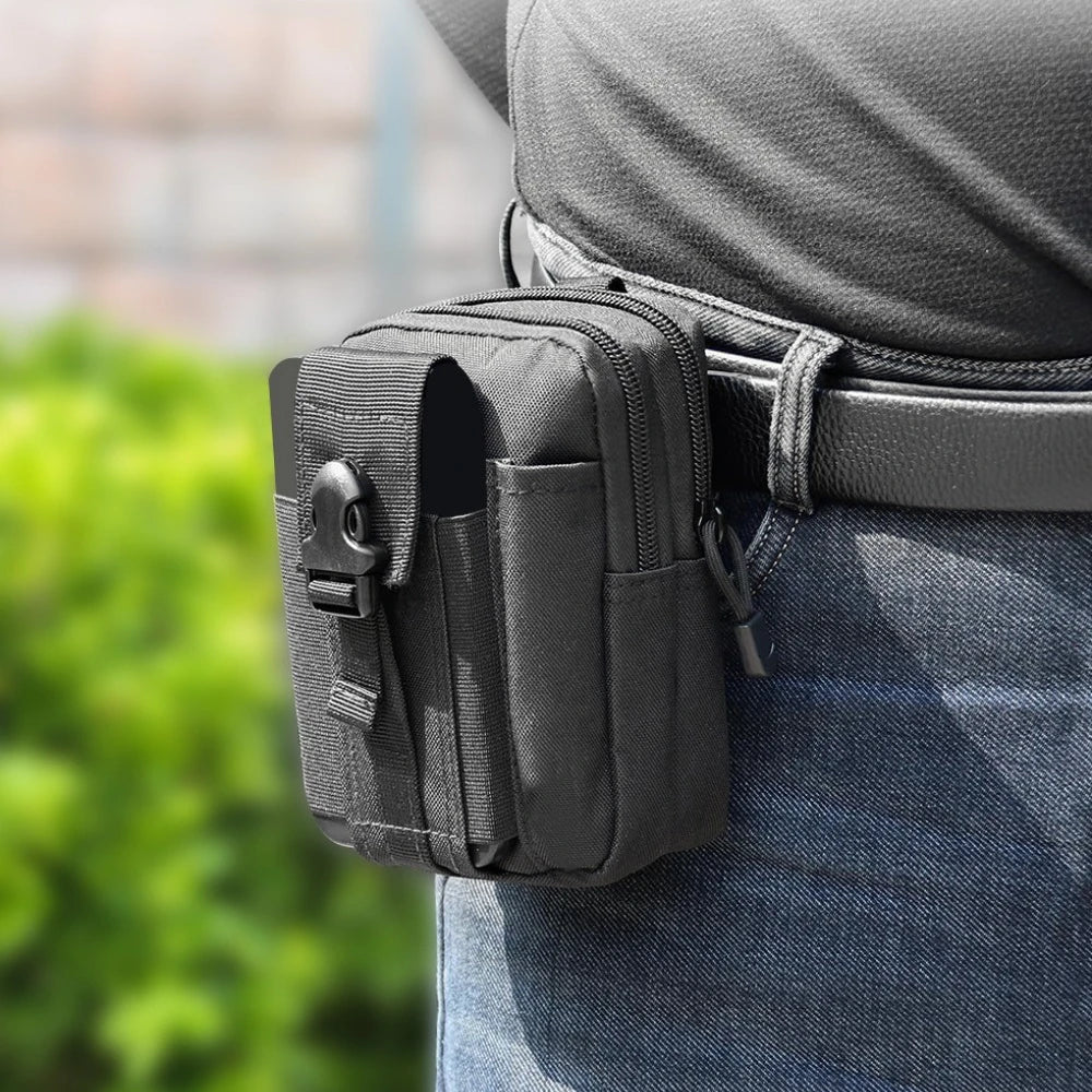 Tactical Waist Pouch Molle Waist Bag Belt Phone Pouch Smart Phone Purse Gear Tool Gadget Pocket for Men Outdoor Camping Hunting