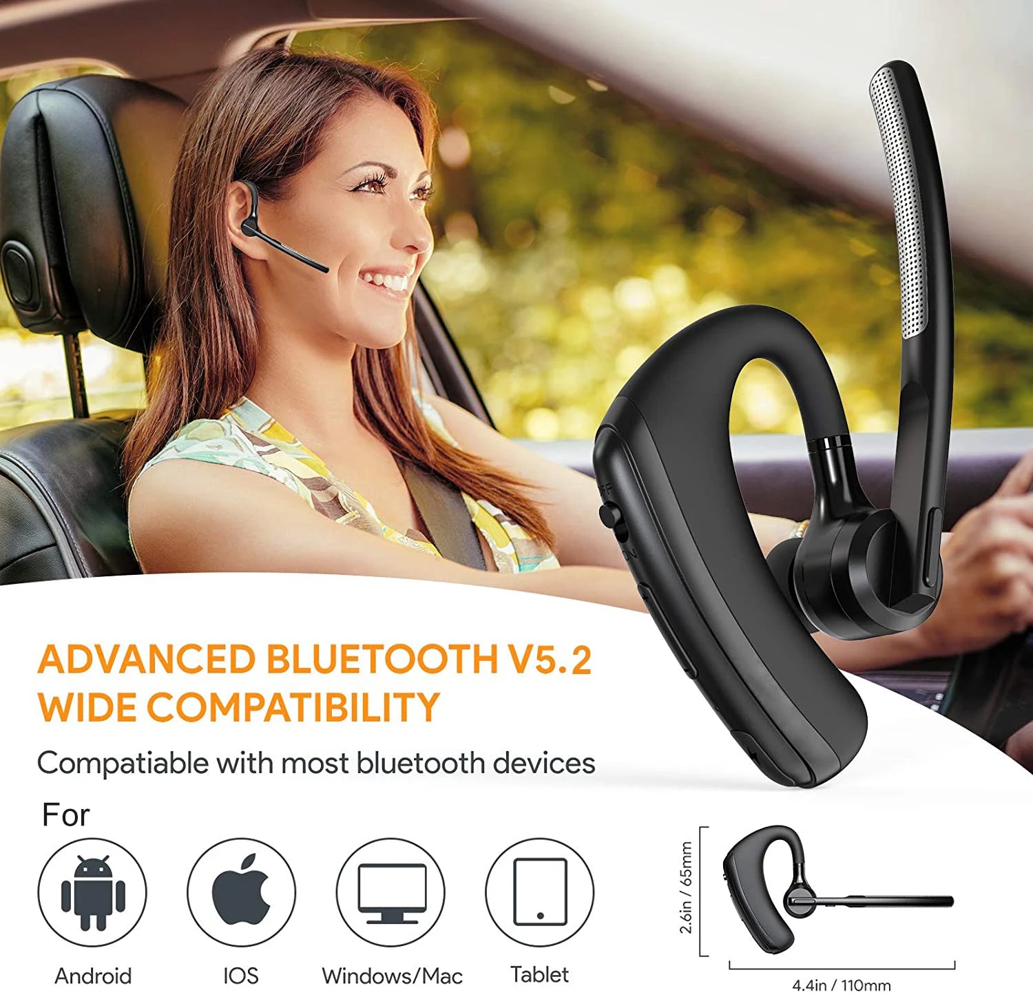 K20 Bluetooth Earphones Wireless Headset Noise Cancelling Headphones Handsfree Earbuds With Apt-X HD Dual Mic For Smart Phones